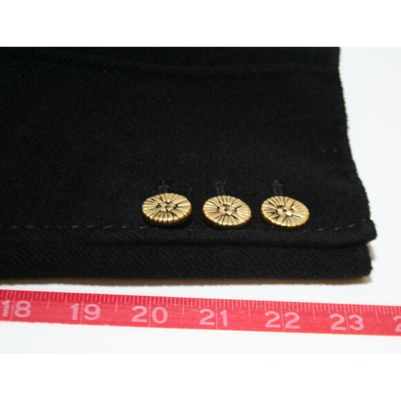 St John Black Wool Angora Cardigan Sweater Zip Jacket Womens 8 Classic Heritage - Picture 8 of 8